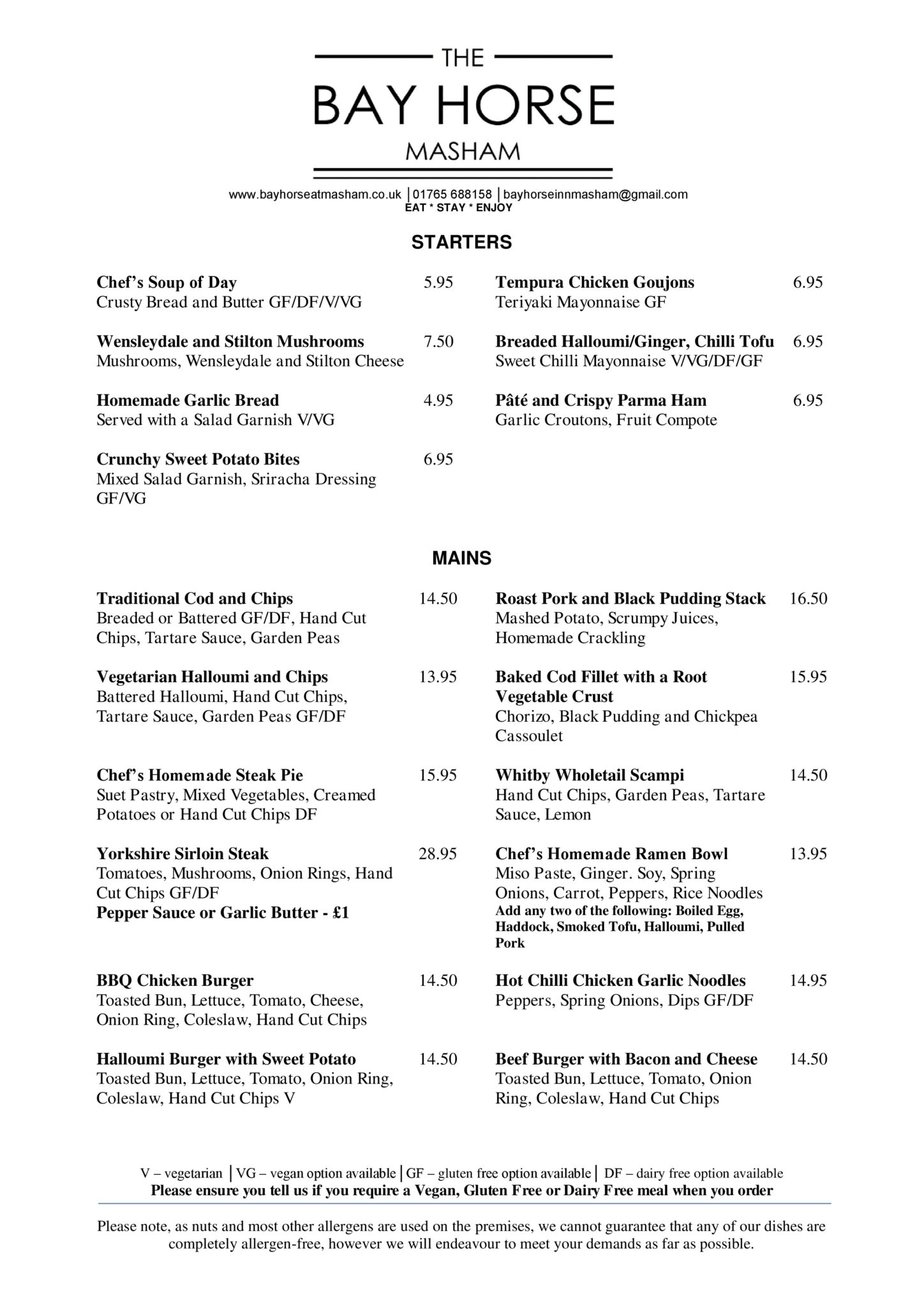 Menus Bay Horse Masham